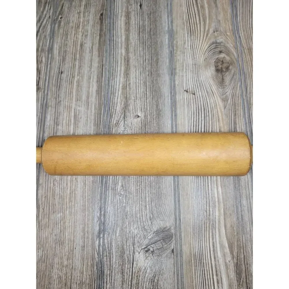 Vintage Wood Rolling Pin, 16-1/2